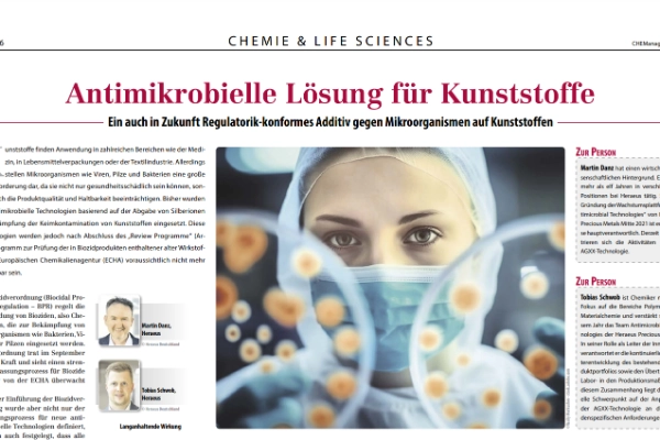 Antimikrobielle Lösung für Kunststoffe